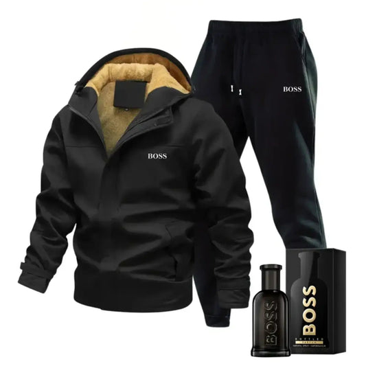 Winter jacket and trousers set + Luxury perfume